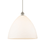 Innovations Lighting Bristol Glass 16" Wide pendant with Shade Brushed Satin Nickel / Matte White