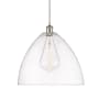 Innovations Lighting Bristol Glass 16" Wide pendant with Shade Brushed Satin Nickel / Clear