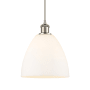 Innovations Lighting Bristol 9" Wide Mini Pendant Brushed Satin Nickel / Matte White