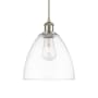 Innovations Lighting Bristol 9" Wide Mini Pendant Brushed Satin Nickel / Clear