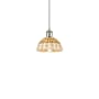Innovations Lighting Bristol Natural II 8" Wide Mini Pendant Brushed Satin Nickel / Natural