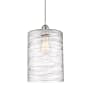 Innovations Lighting Cobbleskill 9" Wide Mini Pendant Deco Swirl / White and Polished Chrome