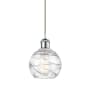 Innovations Lighting Athens 6" Wide Mini Pendant Clear Deco Swirl / White and Polished Chrome