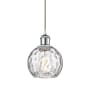 Innovations Lighting Athens 6" Wide Mini Pendant White and Polished Chrome / Clear Water Glass