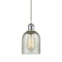 Innovations Lighting Caledonia 5" Wide Mini Pendant Mica / White and Polished Chrome