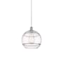 Innovations Lighting Rochester 12" Wide Suspension Pendant White Polished Chrome / Clear