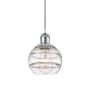 Innovations Lighting Rochester 6" Wide Suspension Mini Pendant White Polished Chrome / Clear
