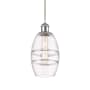 Innovations Lighting Vaz 6" Wide Mini Pendant with Shade White Polished Chrome / Clear