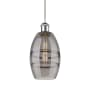Innovations Lighting Vaz 6" Wide Mini Pendant with Shade White Polished Chrome / Light Smoke