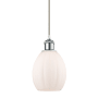 Innovations Lighting Eaton 6" Wide Mini Pendant Matte White / White and Polished Chrome