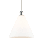 Innovations Lighting Berkshire 12" Wide Pendant White and Polished Chrome / Matte White