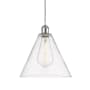 Innovations Lighting Berkshire 12" Wide Pendant White and Polished Chrome / Clear