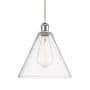 Innovations Lighting Berkshire 12" Wide Pendant White and Polished Chrome / Seedy