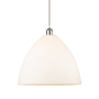 Innovations Lighting Bristol Glass 16" Wide pendant with Shade White and Polished Chrome / Matte White