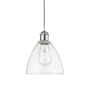 Innovations Lighting Bristol 8" Wide Mini Pendant White and Polished Chrome / Clear