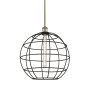 Innovations Lighting Lake Placid 16" Wide Cage Pendant Antique Brass / Matte Black