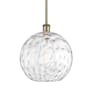 Innovations Lighting Athens 12" Wide Pendant Antique Brass / Clear Water Glass