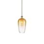 Innovations Lighting Brookhaven Flute 7" Wide Mini Pendant Antique Brass / Amber