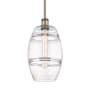 Innovations Lighting Vaz 8" Wide Mini Pendant Antique Brass / Clear