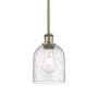 Innovations Lighting Bella 6" Wide Mini Pendant Antique Brass / Seedy