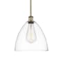 Innovations Lighting Bristol 12" Wide Pendant Antique Brass / Clear