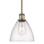 Innovations Lighting Bristol Glass 8" Wide Mini Pendant Antique Brass / Seedy