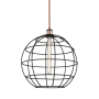 Innovations Lighting Lake Placid 16" Wide Cage Pendant Antique Copper / Matte Black