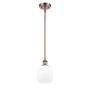 Innovations Lighting Belfast 6" Wide Mini Pendant Antique Copper / Matte White