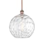 Innovations Lighting Athens 12" Wide Pendant Antique Copper / Clear Water Glass