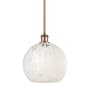 Innovations Lighting White Mouchette 10" Wide Mini Pendant Antique Copper / White Mouchette