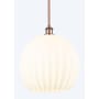 Innovations Lighting White Venetian 14" Wide Pendant Antique Copper / White Venetian