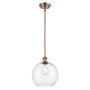 Innovations Lighting Large Athens 10" Wide Mini Pendant Antique Copper / Clear