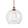 Innovations Lighting Athens 12" Wide Pendant Antique Copper / Clear