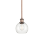 Innovations Lighting Athens 6" Wide Mini Pendant Antique Copper / Clear