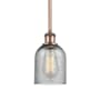 Innovations Lighting Caledonia 5" Wide Mini Pendant Charcoal / Antique Copper