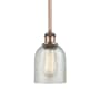 Innovations Lighting Caledonia 5" Wide Mini Pendant Mica / Antique Copper