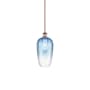 Innovations Lighting Brookhaven Flute 7" Wide Mini Pendant Antique Copper / Sapphire Blue