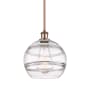 Innovations Lighting Rochester 10" Wide Mini Pendant Antique Copper / Clear