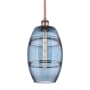 Innovations Lighting Vaz 8" Wide Mini Pendant Antique Copper / Princess Blue