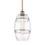 Innovations Lighting Vaz 8" Wide Mini Pendant Antique Copper / Clear