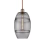Innovations Lighting Vaz 8" Wide Mini Pendant Antique Copper / Light Smoke