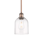 Innovations Lighting Bella 6" Wide Mini Pendant Antique Copper / Clear
