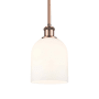 Innovations Lighting Bella 6" Wide Mini Pendant Antique Copper / Glossy White