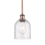 Innovations Lighting Bella 6" Wide Mini Pendant Antique Copper / Seedy