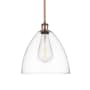 Innovations Lighting Bristol 12" Wide Pendant Antique Copper / Clear