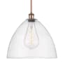 Innovations Lighting Bristol Glass 16" Wide pendant Antique Copper / Seedy