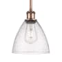 Innovations Lighting Bristol Glass 8" Wide Mini Pendant Antique Copper / Seedy