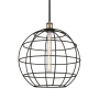 Innovations Lighting Lake Placid 16" Wide Cage Pendant Black Antique Brass / Matte Black