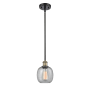 Innovations Lighting Belfast 6" Wide Mini Pendant Black Antique Brass / Seedy
