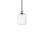Innovations Lighting Preston 7" Wide Mini Pendant Black Antique Brass / Clear